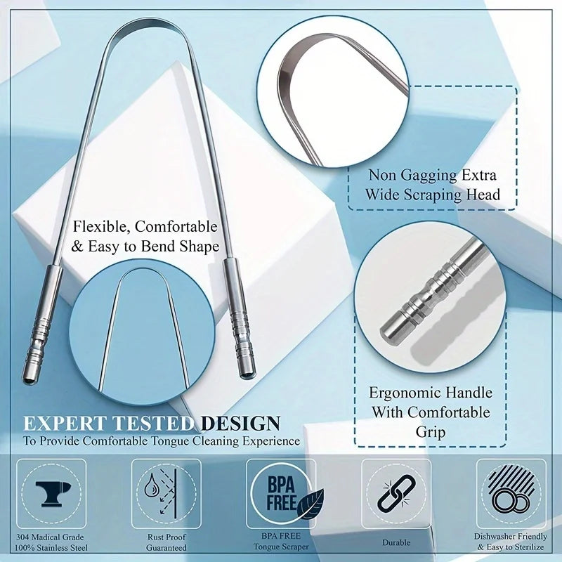Stainless Steel Tongue Scraper